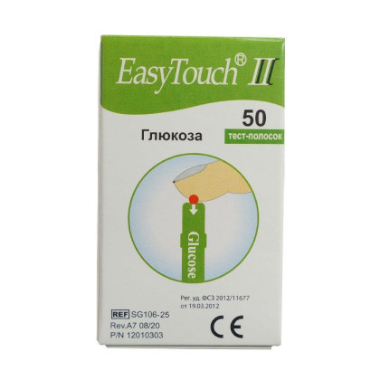 Тест-полоски на глюкозу Изи Тач №50 Фото товара Тест-полоски на глюкозу Изи Тач №50