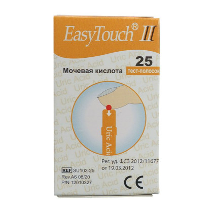 Фото товара Тест-полоски на мочевую кислоту ИзиТач (EasyTouch® Uric Acid) (25 шт)