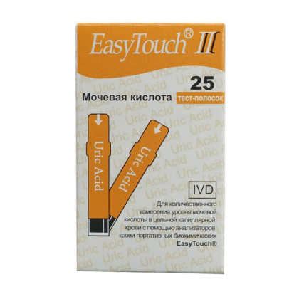 Фото товара Тест-полоски на мочевую кислоту ИзиТач (EasyTouch® Uric Acid) (25 шт)