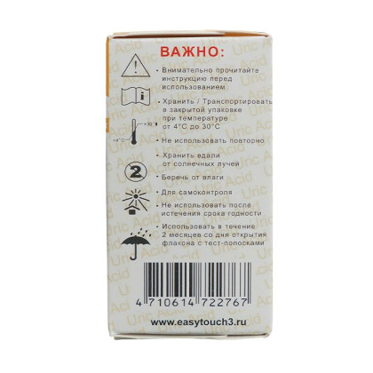 Фото товара Тест-полоски на мочевую кислоту ИзиТач (EasyTouch® Uric Acid) (25 шт)