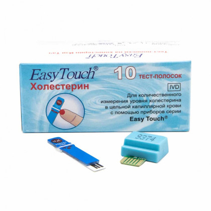 Тест-полоски на холестерин Изи Тач №10 Фото товара Тест-полоски на холестерин Изи Тач №10