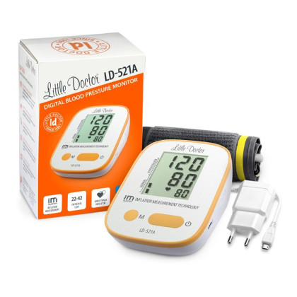 Тонометр Little Doctor LD‑521A автоматический с адаптером и питанием от USB Фото товара Тонометр Little Doctor LD‑521A автоматический с адаптером и питанием от USB