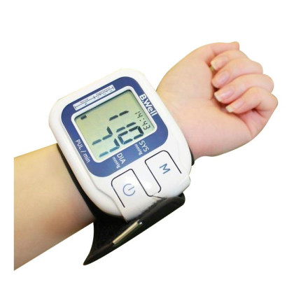 Тонометр А-27, автомат на запястье, индикатор аритмии, память 60, дата и время, шкала давления Фото товара Тонометр А-27, автомат на запястье, индикатор аритмии, память 60, дата и время, шкала давления