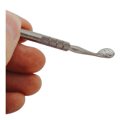 Фото товара Угревыдавливатель с круглой 3,5мм и овальной (с 7 отверстиями) ложками Surgicon