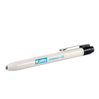 Фонарик медицинский диагностический KaWe белый с кнопочным включением Фото товара Фонарик медицинский диагностический KaWe белый с кнопочным включением