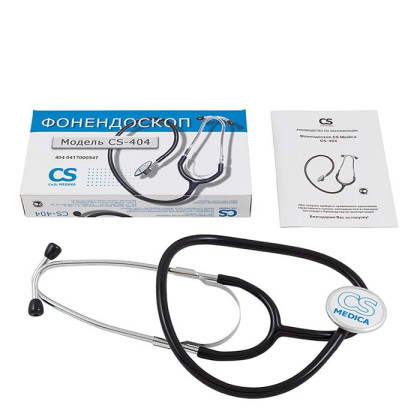 Фонендоскоп CS-404 черный, CS Medica Фото товара Фонендоскоп CS-404 черный, CS Medica