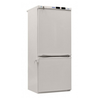Фото товара Холодильник комбинированный лабораторный ХЛ-250 ПОЗиС (170/80 л) с дверями из металлопласта, серебро