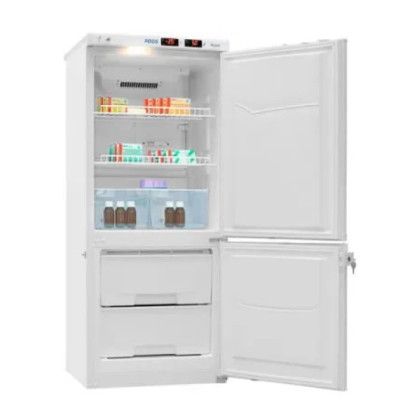 Фото товара Холодильник комбинированный лабораторный ХЛ-250 ПОЗиС (170/80 л) с металлическими дверями