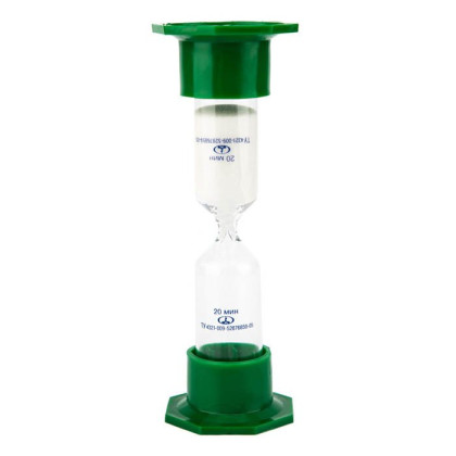 Часы песочные лабораторные стеклянные 20 мин Фото товара Часы песочные лабораторные стеклянные 20 мин