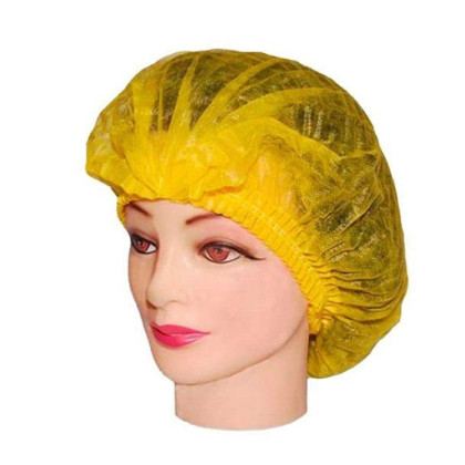 Шапочка-берет медицинская одноразовая, спанбонд, пл 17 г/кв м, желтая, диаметр 48см Фото товара Шапочка-берет медицинская одноразовая, спанбонд, пл 17 г/кв м, желтая, диаметр 48см