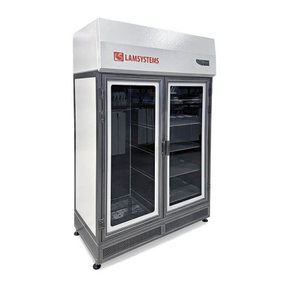 Фото товара Шкаф стерильного хранения с распашными дверями для фармацевтических производств (КД 442.120.33, штанга и 5 полок)