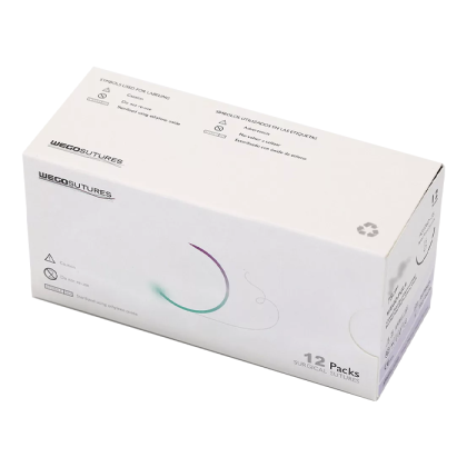 Фото товара Шовный материал WEGO Polypropylene 2-0 (3) 75 см игла колющая 4/8 20 мм, синий 12 шт/уп