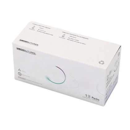 Фото товара Шовный материал WEGO Polypropylene 4-0 (1,5) 75 см игла колющая 4/8 20 мм, синий 12 шт/уп