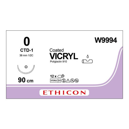 Шовный материал ВИКРИЛ 0. 90 см фиолетовый Этигард тупая масс. 36 мм. 1/2 Ethicon Фото товара Шовный материал ВИКРИЛ 0. 90 см фиолетовый Этигард тупая масс. 36 мм. 1/2 Ethicon