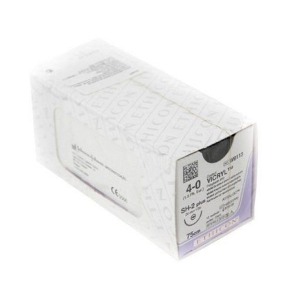 Шовный материал ВИКРИЛ 4/0. 12 х 45 см. фиолетовый лигатура Ethicon Фото товара Шовный материал ВИКРИЛ 4/0. 12 х 45 см. фиолетовый лигатура Ethicon