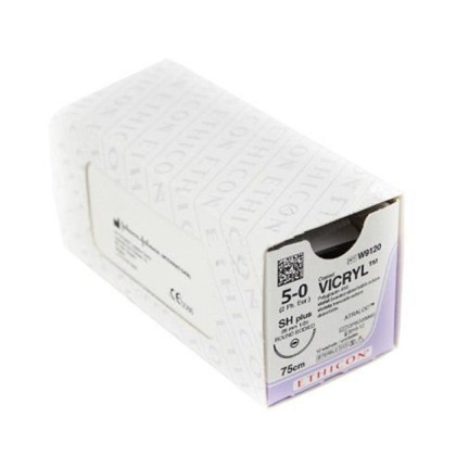 Шовный материал ВИКРИЛ 5/0. 75 см.фиолетовый Кол. 17 мм. 1/2 Ethicon Фото товара Шовный материал ВИКРИЛ 5/0. 75 см.фиолетовый Кол. 17 мм. 1/2 Ethicon