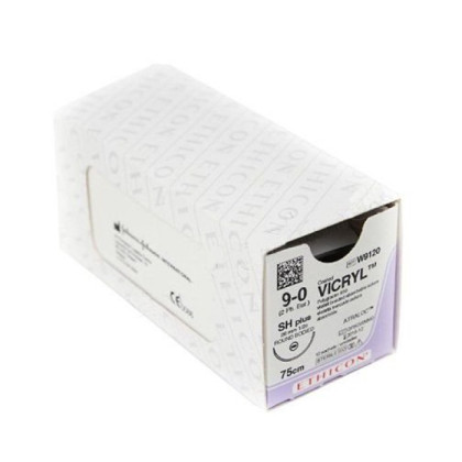 Шовный материал ВИКРИЛ 9/0. 10 см. фиолетовый Шпат. МП тонкая 6.5 мм.3/8 Ethicon Фото товара Шовный материал ВИКРИЛ 9/0. 10 см. фиолетовый Шпат. МП тонкая 6.5 мм.3/8 Ethicon