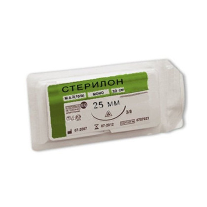 Фото товара Шовный материал Стерилон М 1 (5/0), игла колющая, 16 мм, 3/8