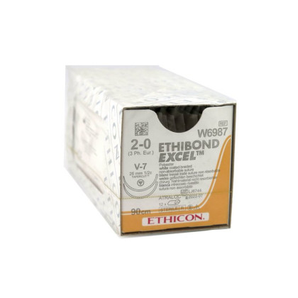 Шовный материал ЭТИБОНД Эксел 2/0. 90 см. белый Кол.-реж. 26 мм х 2. 1/2 Ethicon Фото товара Шовный материал ЭТИБОНД Эксел 2/0. 90 см. белый Кол.-реж. 26 мм х 2. 1/2 Ethicon