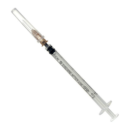 Фото товара Шприц 1,0 мл. инсулиновый U-40 (3-х) SFM, одноразовый стерилизованный с надетой иглой 0,45 х 12 - 26G (блистер), 100 шт