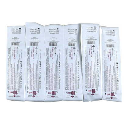 Фото товара Шприц 10мл. (3-х) SFM, одноразовый стерилизованный с надетой иглой 0,80 х 40 - 21G (блистер), 100 шт