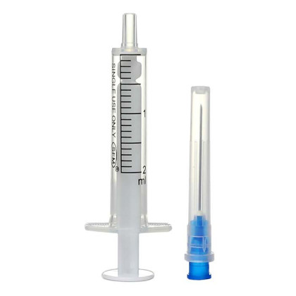Фото товара Шприц 2 мл ДВУХКОМПОНЕНТНЫЙ SFM, одноразовый стерильный с иглой 0,60х30-23Gx1 1/4" (блистер), 100 шт/уп