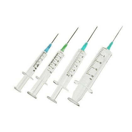 Фото товара Шприц 2 мл однократного применения стерильный двухдетальный с импортной иглой 23G х1 (0,6х25) Стерин