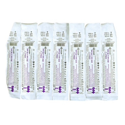 Фото товара Шприц 3мл. (3-х) SFM, одноразовый стерилизованный с надетой иглой 0,6 x 30 - 23G (блистер), 100 шт