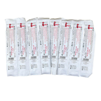 Фото товара Шприц 5 мл. (3-х) SFM, одноразовый стерилизованный с надетой иглой 0,70 х 40 - 22G (блистер), 100 шт