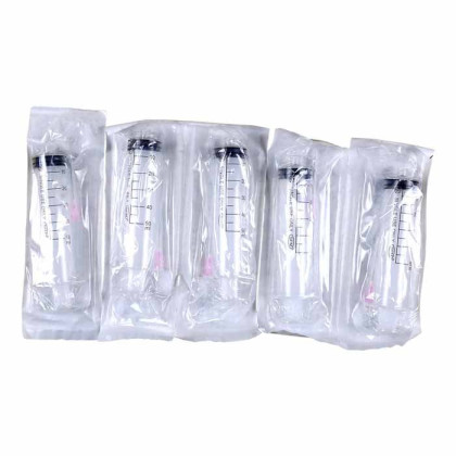 Фото товара Шприц 50 мл (3-х) SFM, одноразовый стерильный с иглой 18G (LUER LOCK) (блистер), 25 шт/уп