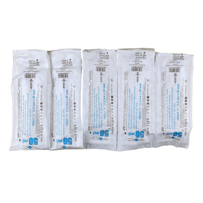 Фото товара Шприц 50 мл. (3-х) SFM, одноразовый, стерилизованный с иглой 1,20 x 40 - 18G (блистер), 25 шт