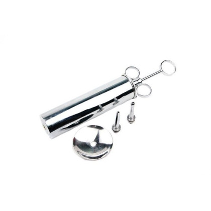 Фото товара Шприц с силикон кольцом на поршне для промывания полостей металлический 150 см3 (Жане) Отология (Ухо) Surgicon