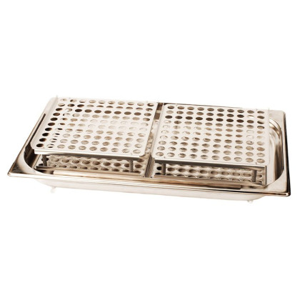 Штатив Флоринского лабораторный на 100 гнезд, алюминий Фото товара Штатив Флоринского лабораторный на 100 гнезд, алюминий