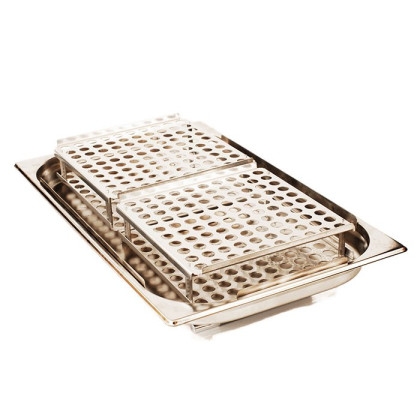 Штатив Флоринского лабораторный на 100 гнезд, алюминий Фото товара Штатив Флоринского лабораторный на 100 гнезд, алюминий