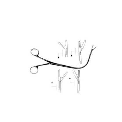 Щипцы гортанные полипные с раскрытием подвижной губки Фото товара Щипцы гортанные полипные с раскрытием подвижной губки