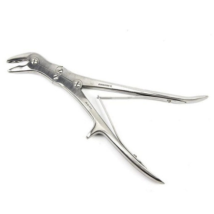 Щипцы костные-кусачки шарнирные с двойной передачей с овальными губками изогнутые по ребру Surgicon Фото товара Щипцы костные-кусачки шарнирные с двойной передачей с овальными губками изогнутые по ребру Surgicon