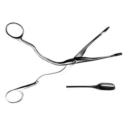 Фото товара Щипцы носовые ложечные с овальным концом, 208 мм