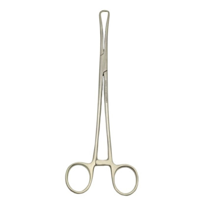 Фото товара Щипцы однозубые для оттягивания шейки матки (пулевые) 250мм