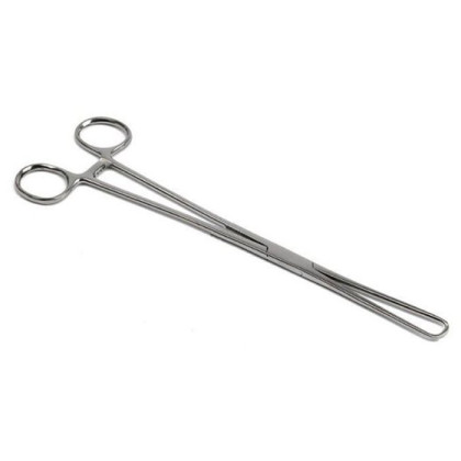 Фото товара Щипцы однозубые прямые для оттягивания матки (пулевые), 250 мм Тумботино