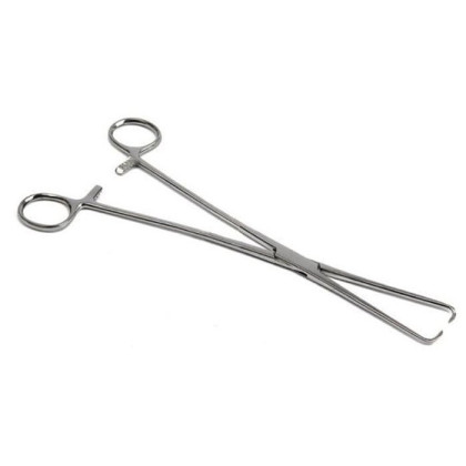 Фото товара Щипцы однозубые прямые для оттягивания матки (пулевые), 250 мм Тумботино