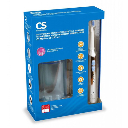 Электрическая звуковая зубная щетка CS-233 CS Medica Фото товара Электрическая звуковая зубная щетка CS-233 CS Medica