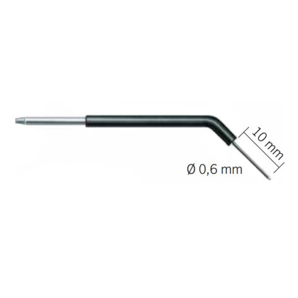 Электрод-игла, изогнутый, изолированный 0.6х10 мм KLS Martin Фото товара Электрод-игла, изогнутый, изолированный 0.6х10 мм KLS Martin