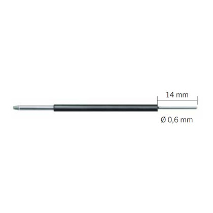 Электрод-игла, изогнутый, изолированный 0.6х14 мм KLS Martin Фото товара Электрод-игла, изогнутый, изолированный 0.6х14 мм KLS Martin